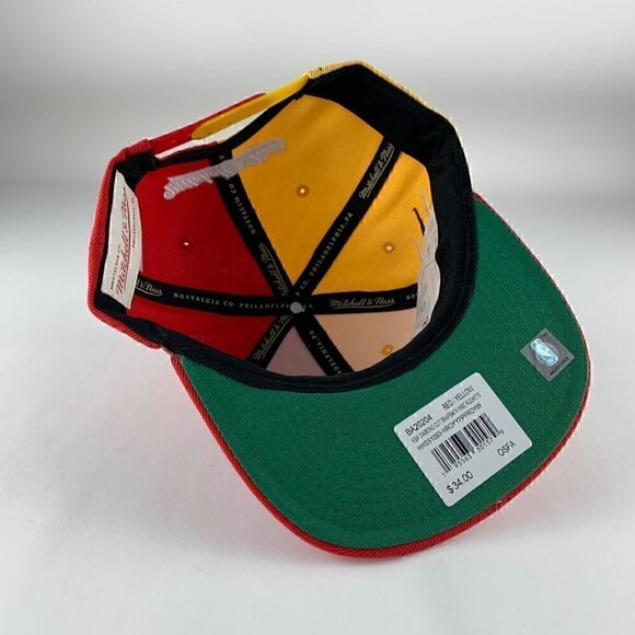 Houston Rockets Mitchell & Ness Hardwood Classics Diamond Cut Snapback Hat New - Picture 4 of 5